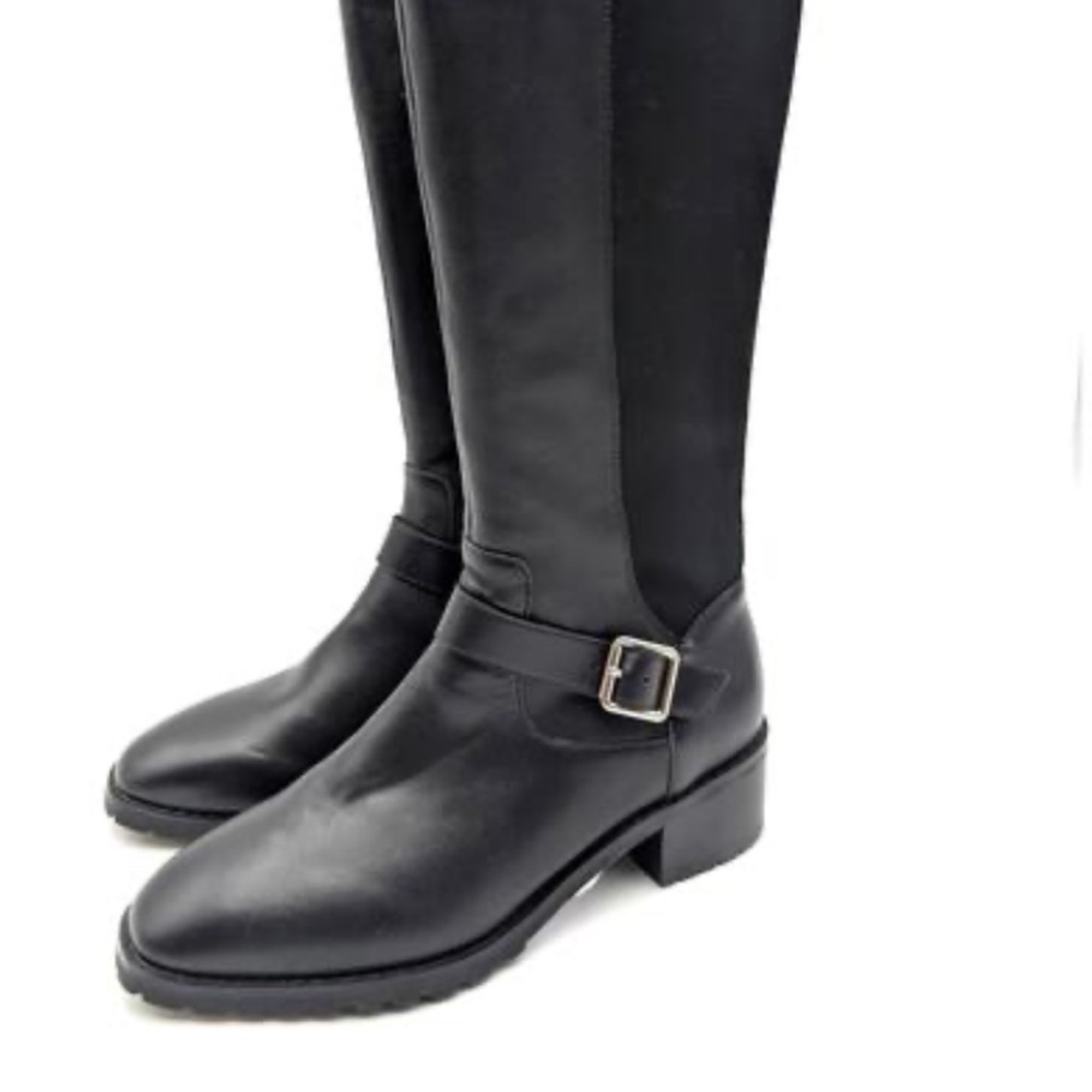Blondo Black Over-the-Knee Riding Boots with Buckle